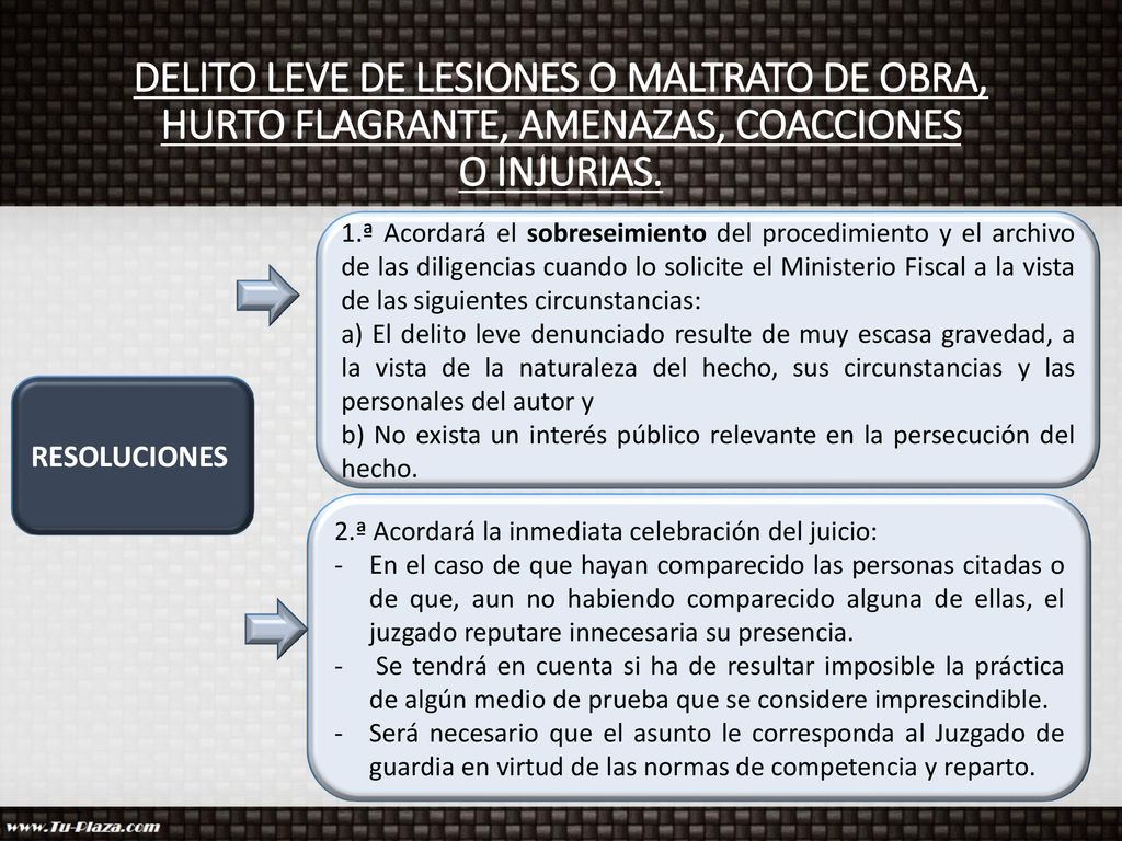 DELITO LEVE DE LESIONES O MALTRATO DE OBRA, HURTO FLAGRANTE, AMENAZAS, COACCIONES O INJURIAS.