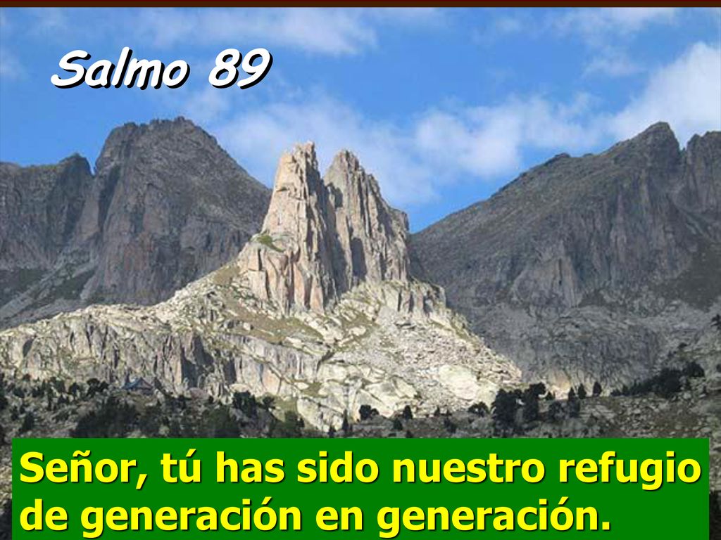 Salmo 89 Señor, tú has sido nuestro refugio de generación en generación.