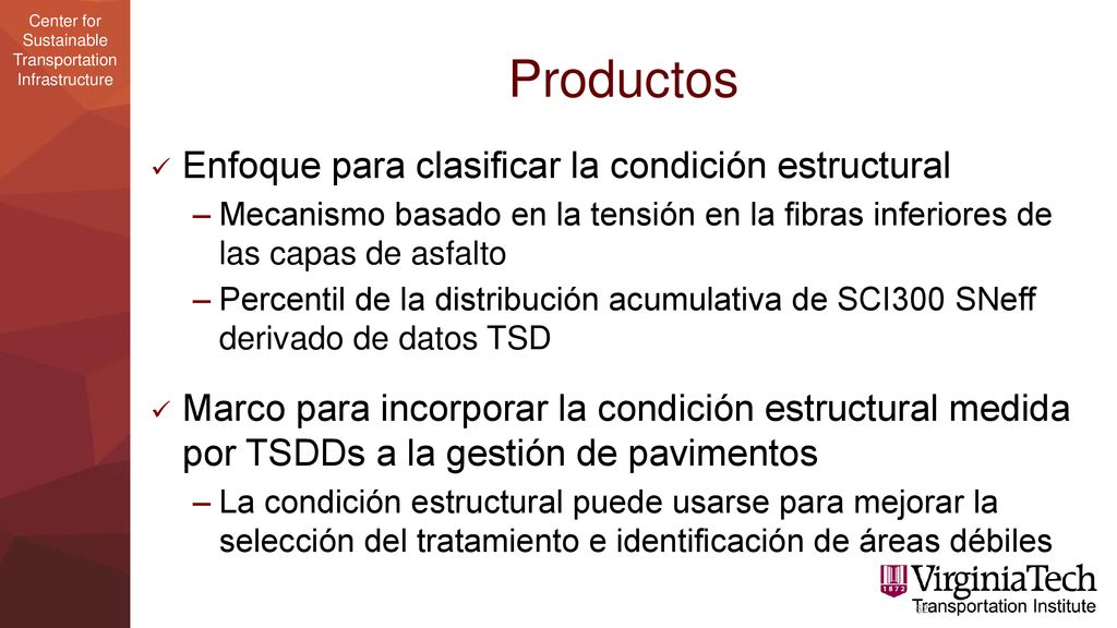 Productos Enfoque para clasificar la condición estructural