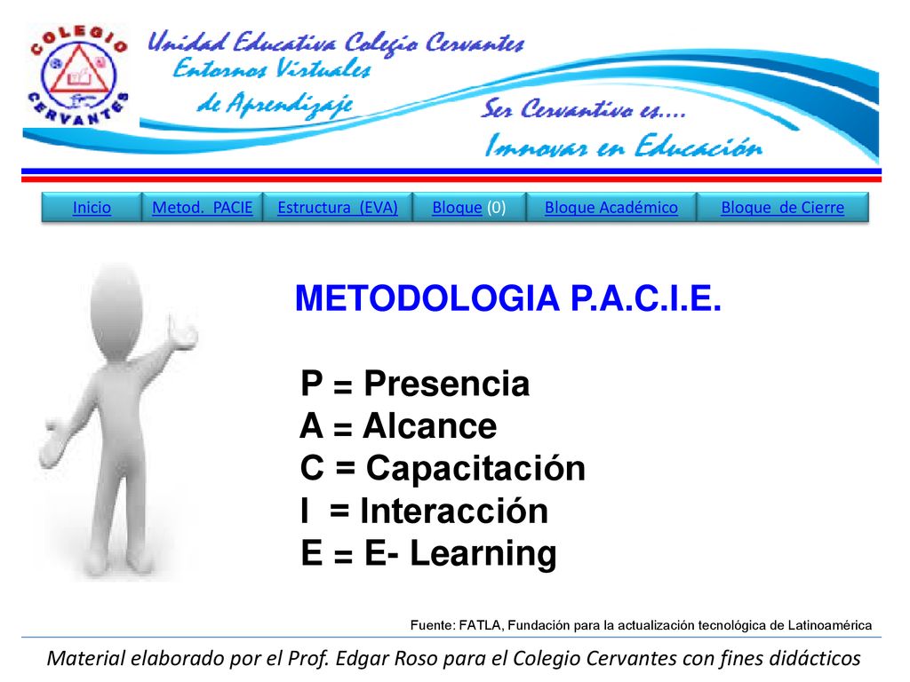 METODOLOGIA P.A.C.I.E. P = Presencia A = Alcance C = Capacitación