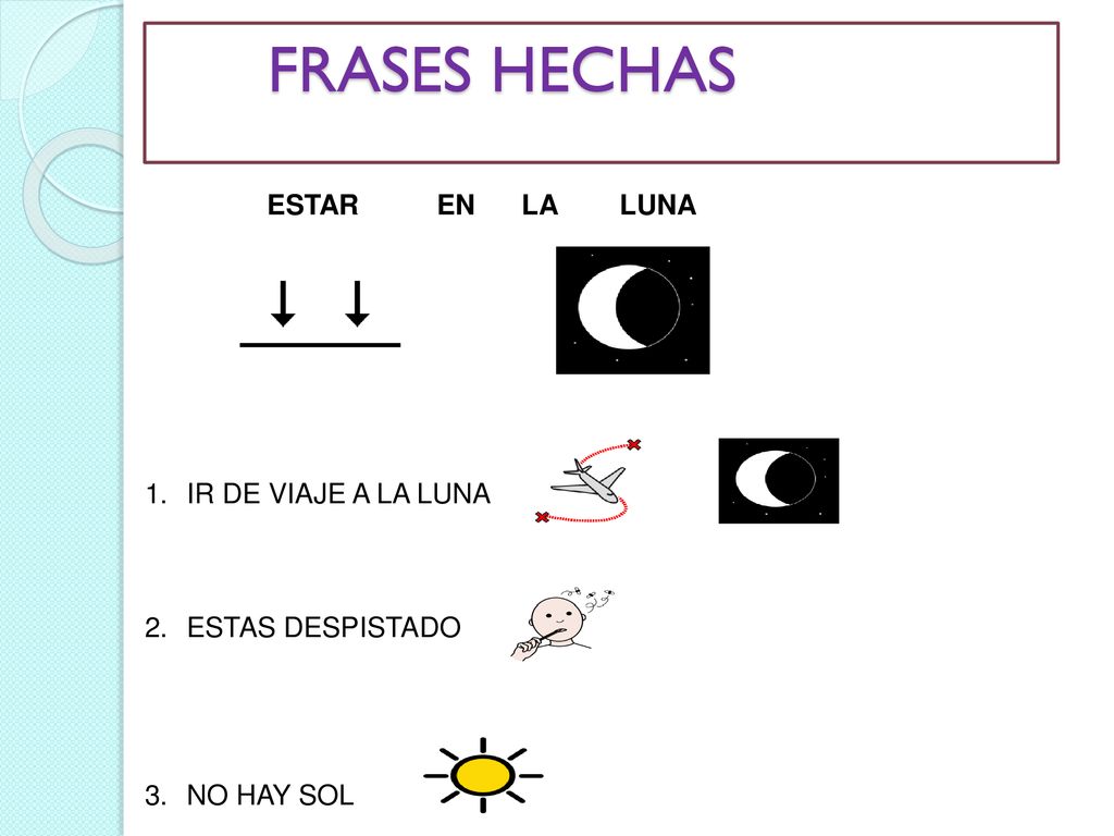 FRASES HECHAS ESTAR EN LA LUNA IR DE VIAJE A LA LUNA ESTAS DESPISTADO