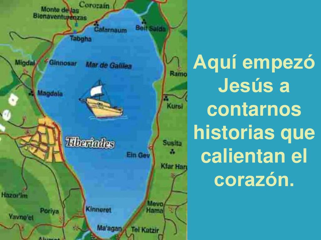 Aquí empezó Jesús a contarnos historias que calientan el corazón.