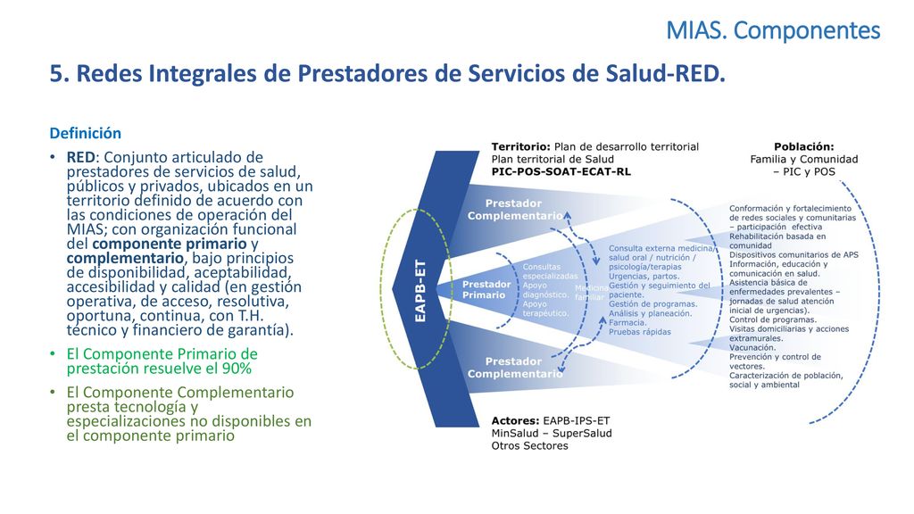 5. Redes Integrales de Prestadores de Servicios de Salud-RED.