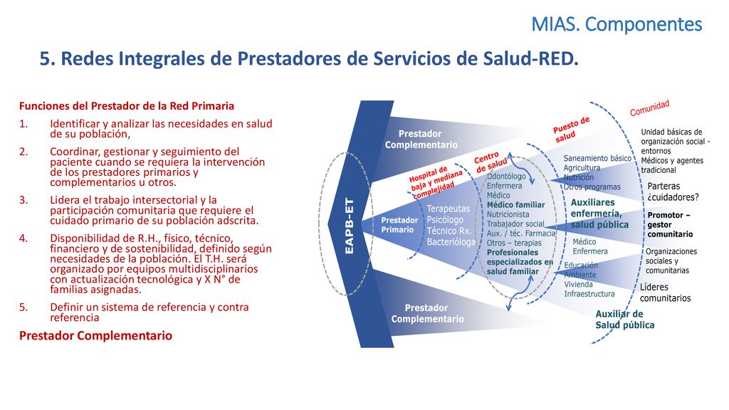 5. Redes Integrales de Prestadores de Servicios de Salud-RED.