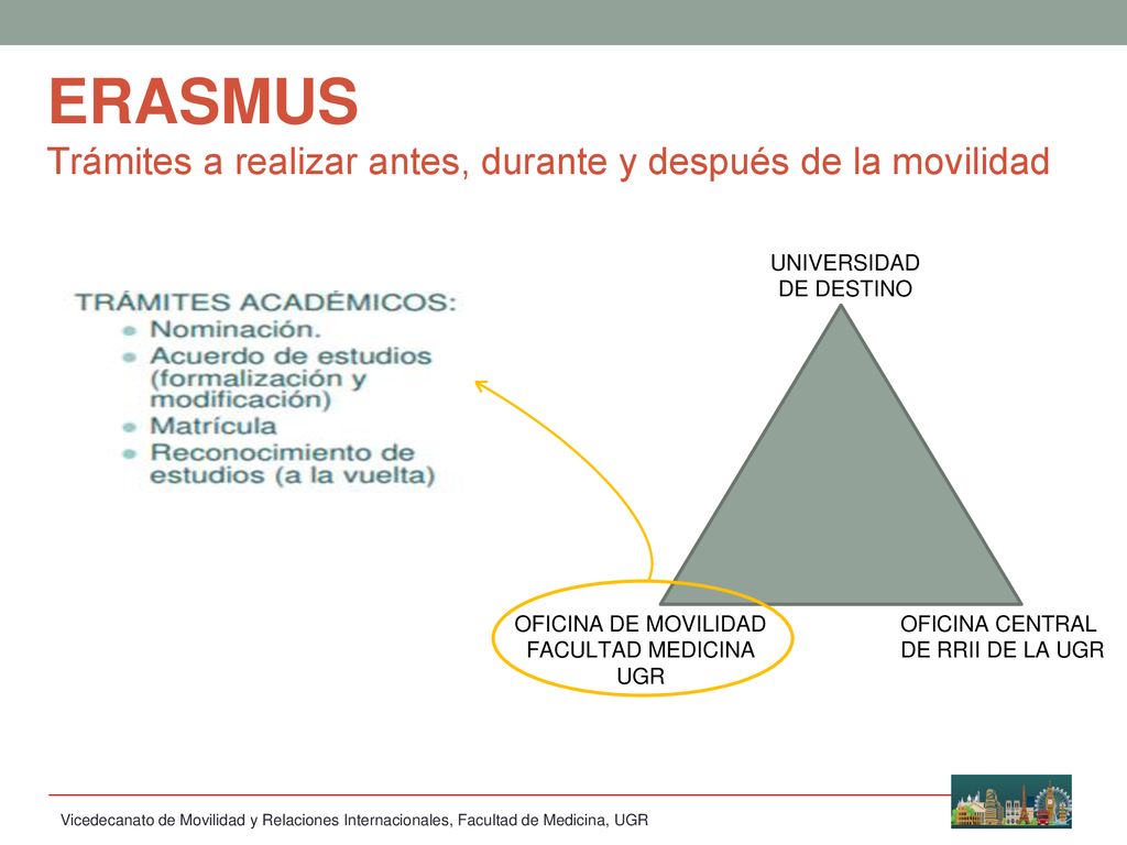 ERASMUS Trámites a realizar antes, durante y después de la movilidad
