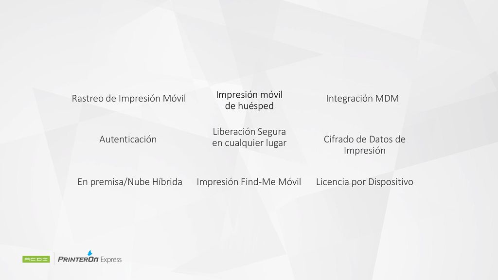 Impresión móvil de huésped Rastreo de Impresión Móvil Integración MDM