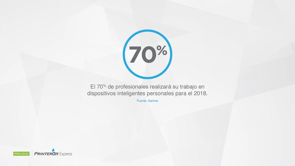 El 70% de profesionales realizará su trabajo en dispositivos inteligentes personales para el 2018.