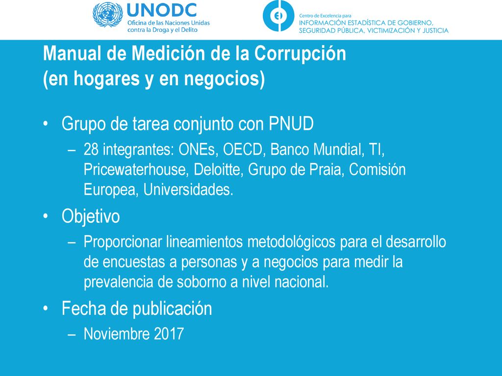 Manual de Medición de la Corrupción (en hogares y en negocios)