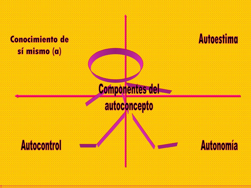 Componentes del autoconcepto Conocimiento de sí mismo (a) Autoestima Autonomía Autocontrol