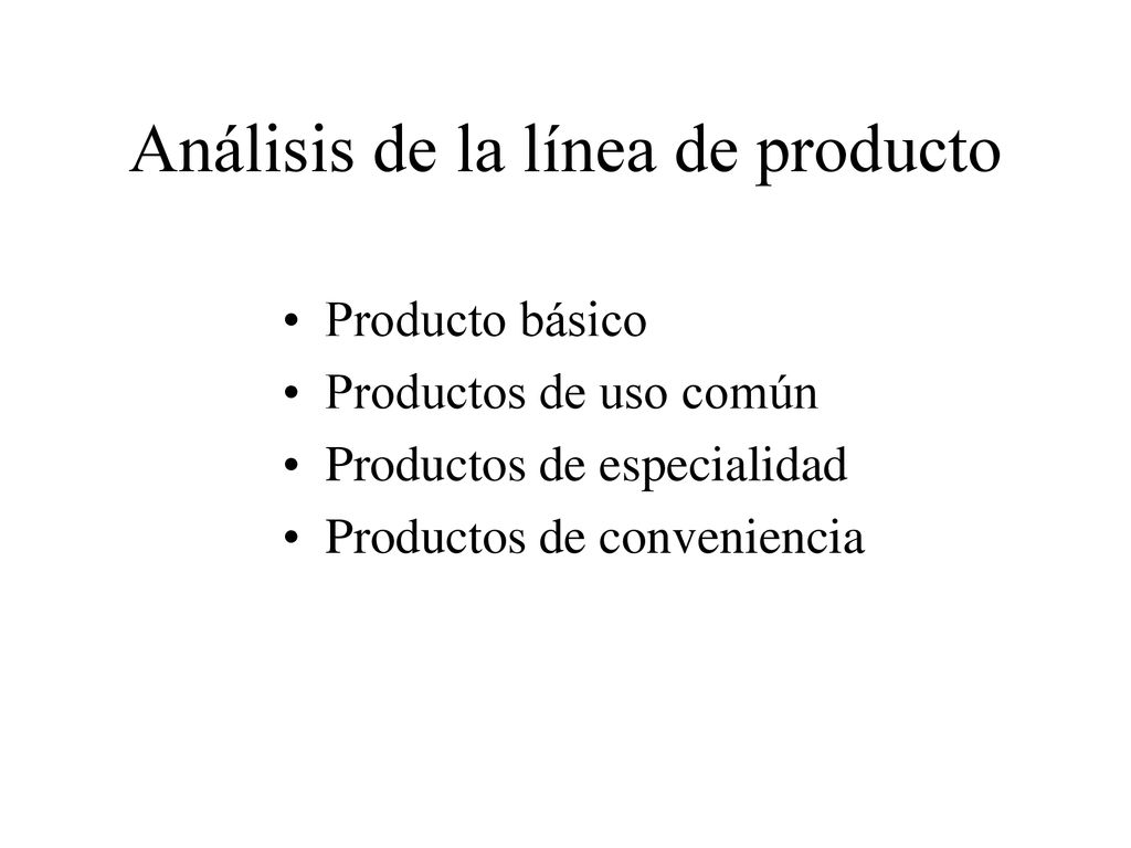 Análisis de la línea de producto