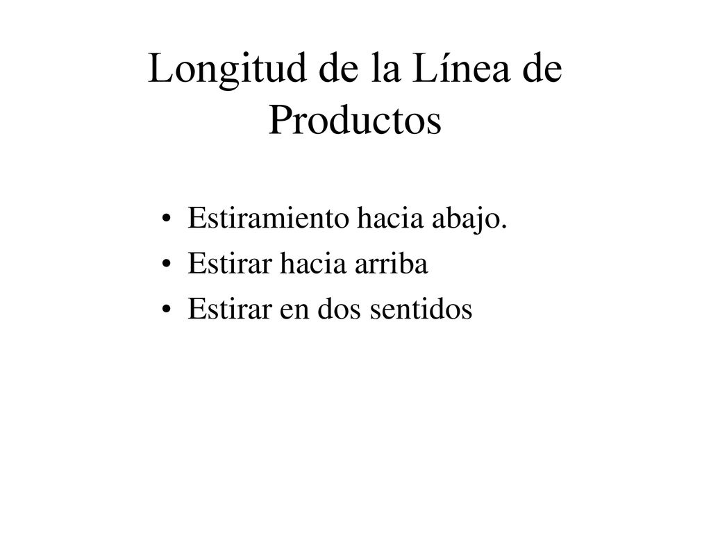 Longitud de la Línea de Productos