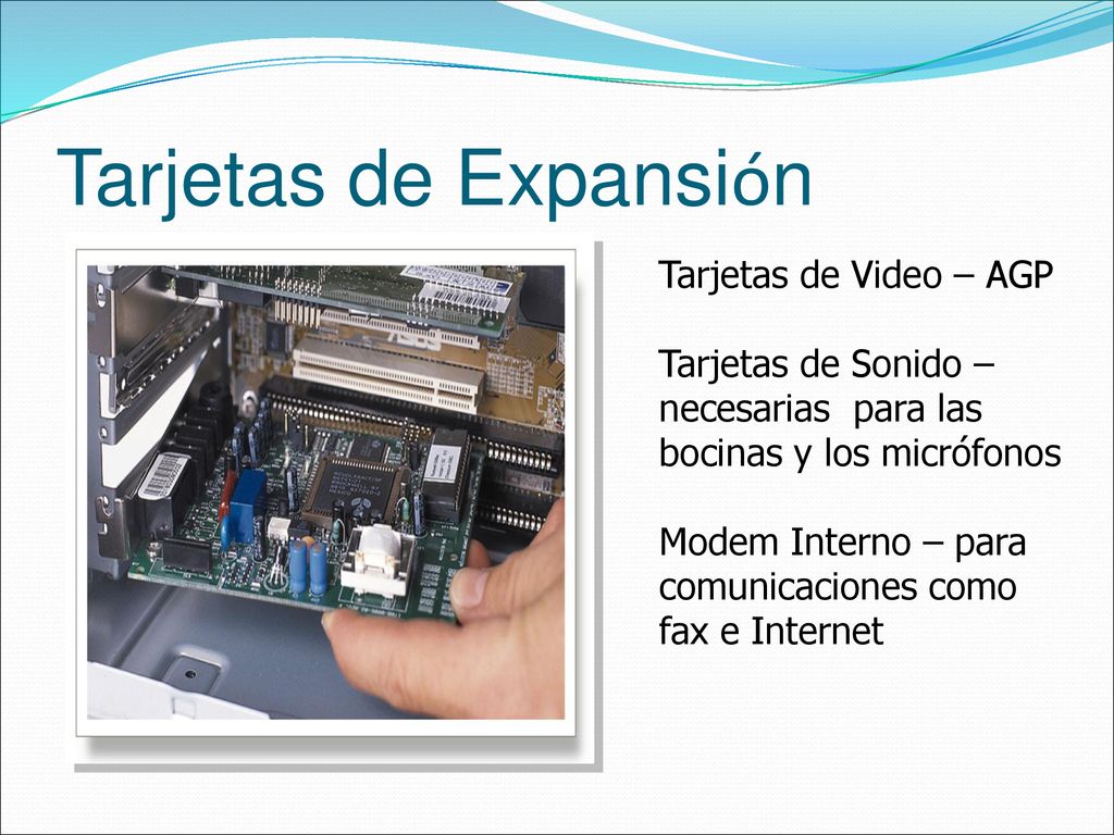 Tarjetas de Expansión Tarjetas de Video – AGP Tarjetas de Sonido –