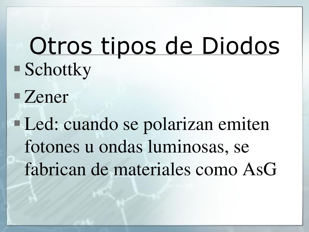 Otros tipos de Diodos Schottky Zener