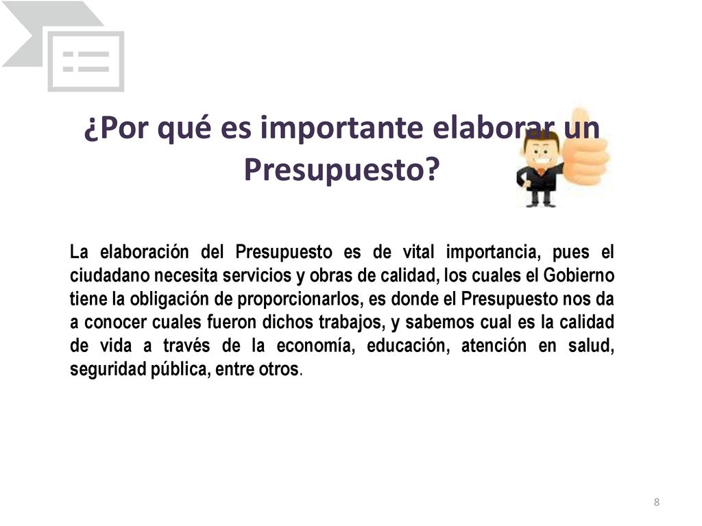 ¿Por qué es importante elaborar un Presupuesto