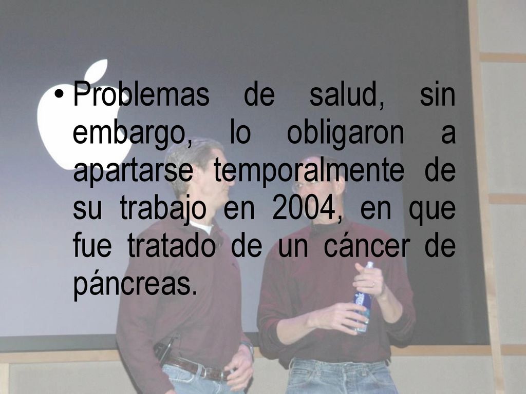Problemas de salud, sin embargo, lo obligaron a apartarse temporalmente de su trabajo en 2004, en que fue tratado de un cáncer de páncreas.
