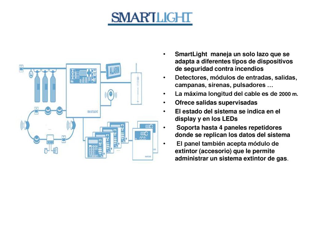 SmartLight maneja un solo lazo que se adapta a diferentes tipos de dispositivos de seguridad contra incendios