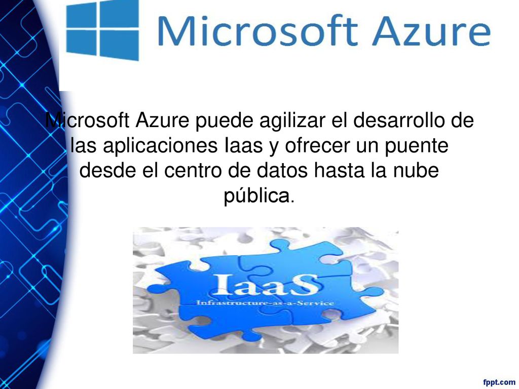 Microsoft Azure puede agilizar el desarrollo de las aplicaciones Iaas y ofrecer un puente desde el centro de datos hasta la nube pública.