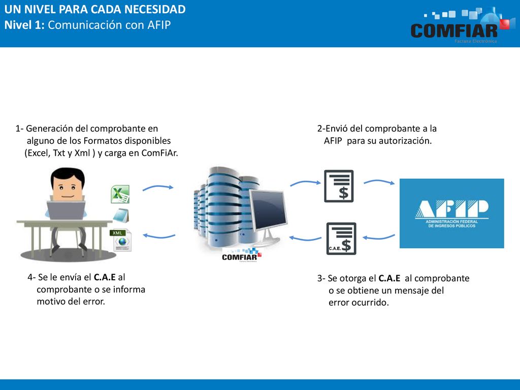 UN NIVEL PARA CADA NECESIDAD Nivel 1: Comunicación con AFIP