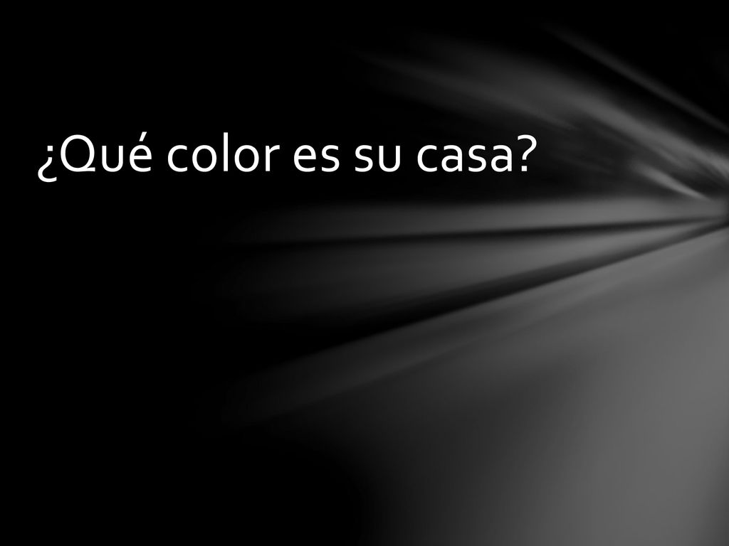 ¿Qué color es su casa