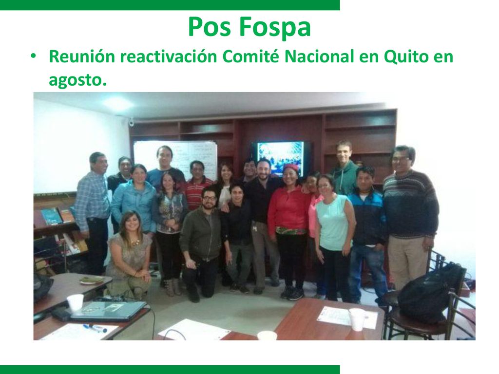 Pos Fospa Reunión reactivación Comité Nacional en Quito en agosto.
