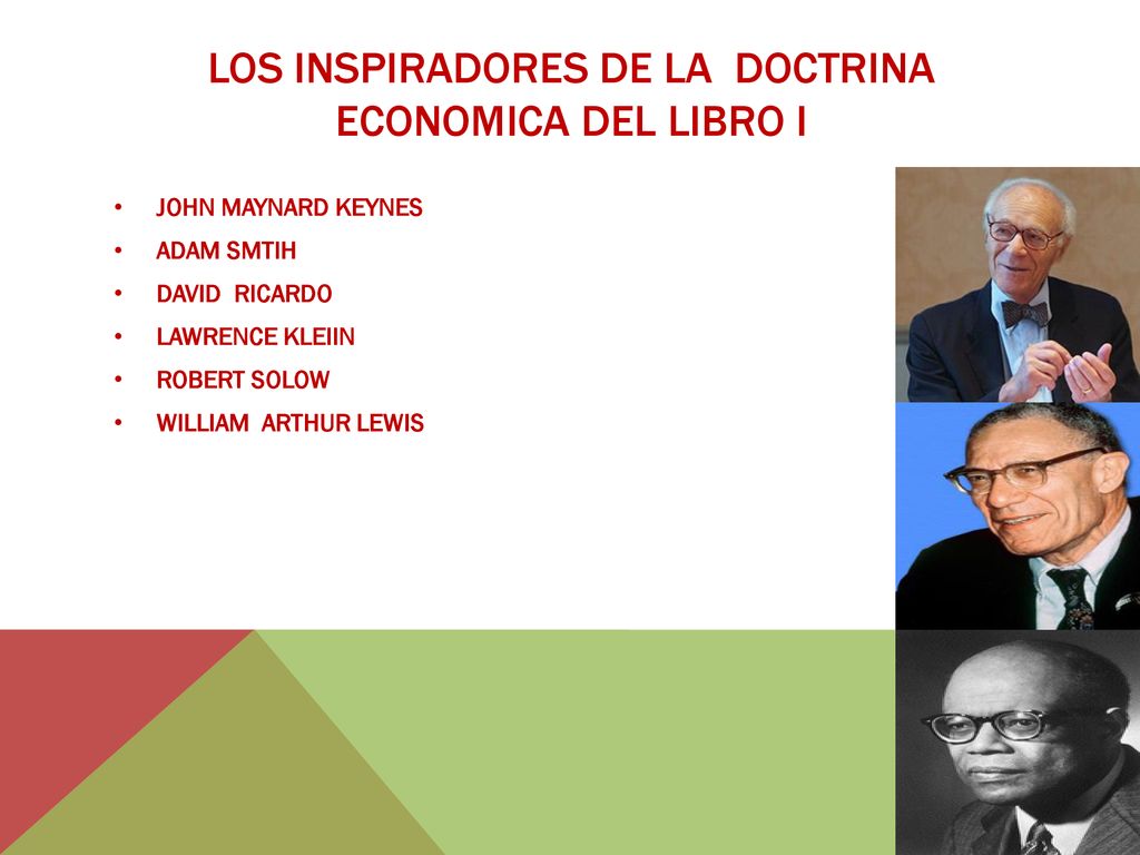 Los inspiradores de la DOCTRINA ECONOMICA DEL LIBRO i