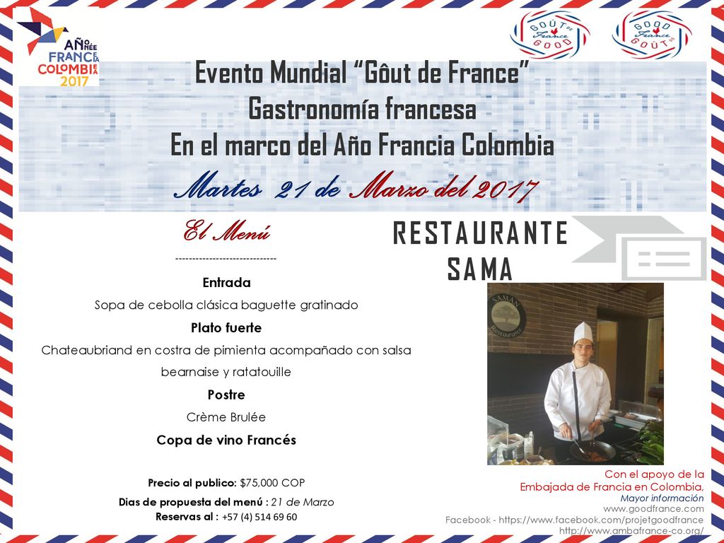Evento Mundial Gôut de France En el marco del Año Francia Colombia