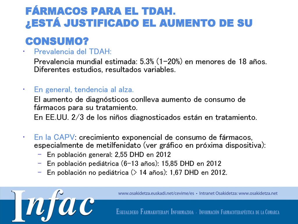 FÁRMACOS PARA EL TDAH. ¿ESTÁ JUSTIFICADO EL AUMENTO DE SU CONSUMO