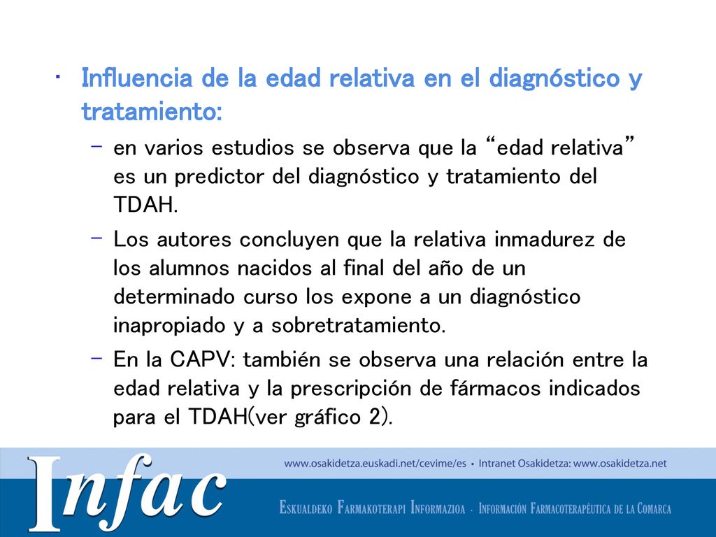 Influencia de la edad relativa en el diagnóstico y tratamiento: