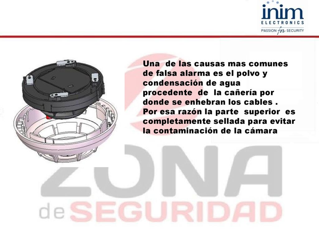 Una de las causas mas comunes de falsa alarma es el polvo y condensación de agua procedente de la cañería por donde se enhebran los cables .