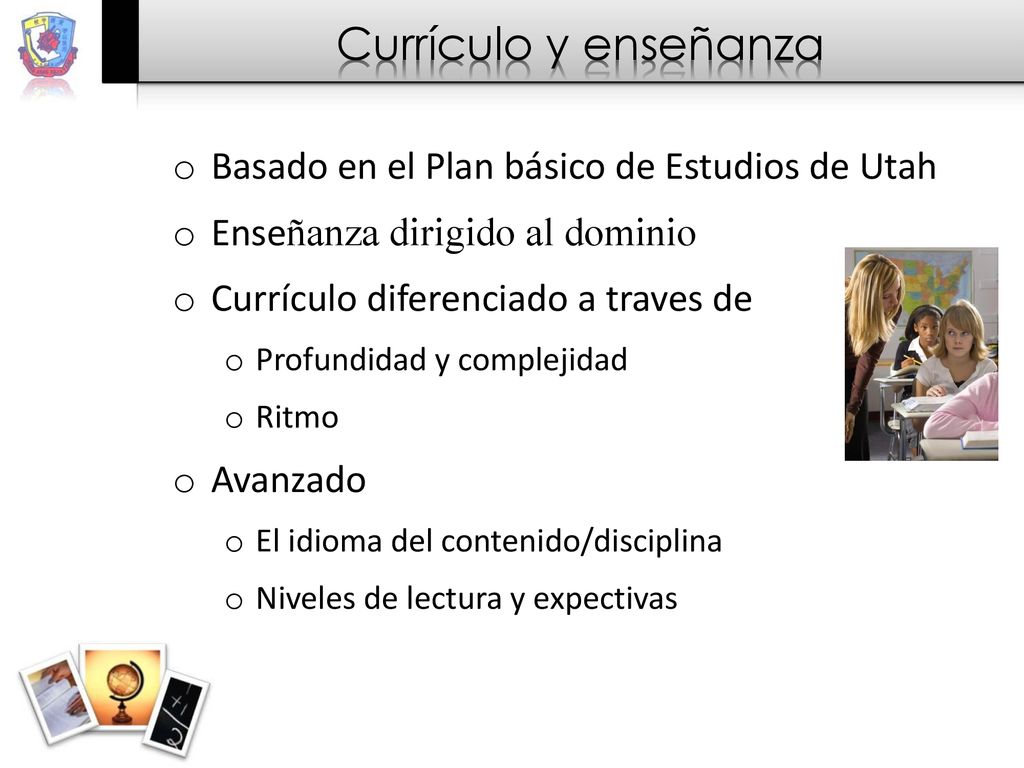 Currículo y enseñanza Basado en el Plan básico de Estudios de Utah