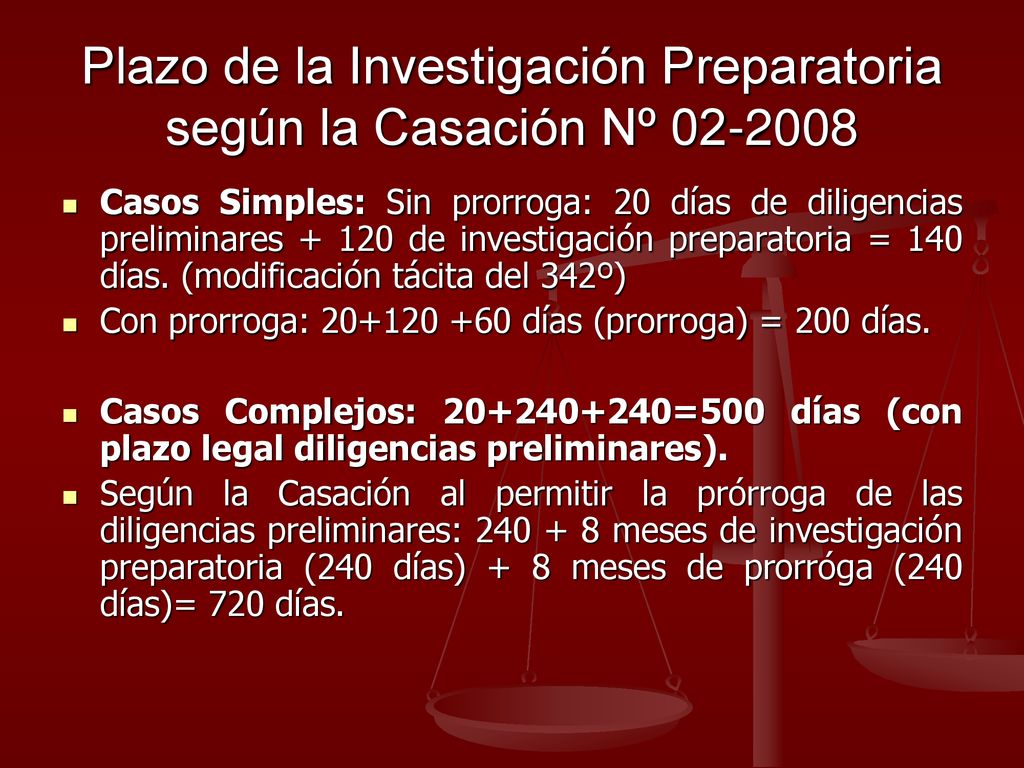Plazo de la Investigación Preparatoria según la Casación Nº