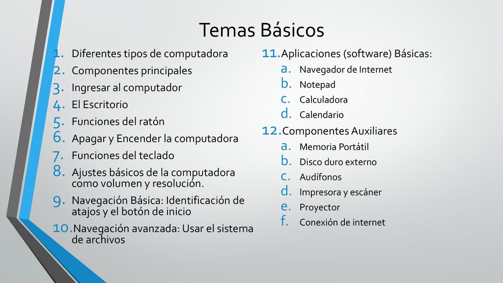 Temas Básicos Diferentes tipos de computadora