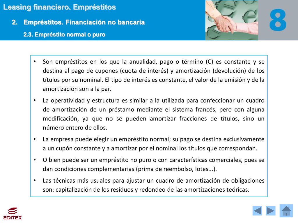 2. Empréstitos. Financiación no bancaria 2.3. Empréstito normal o puro