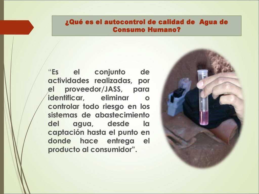 ¿Qué es el autocontrol de calidad de Agua de Consumo Humano
