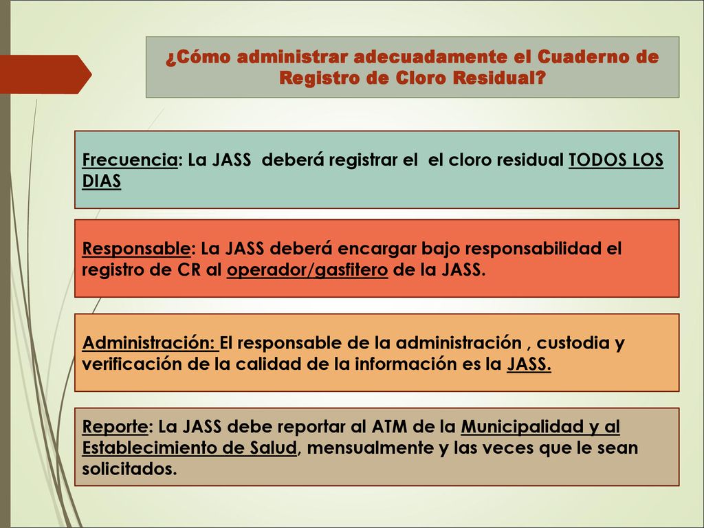 ¿Cómo administrar adecuadamente el Cuaderno de Registro de Cloro Residual