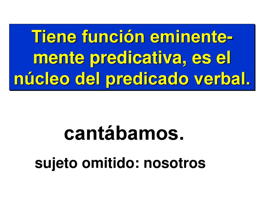 Tiene función eminente-mente predicativa, es el núcleo del predicado verbal.