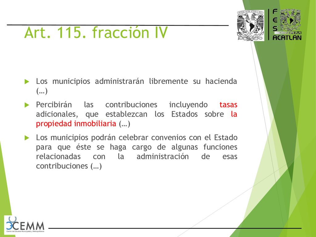 Art fracción IV Los municipios administrarán libremente su hacienda (…)