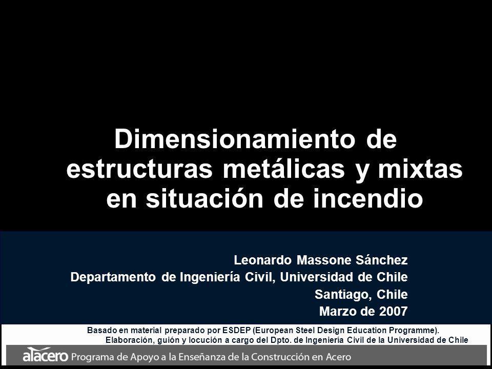 Dimensionamiento de estructuras metálicas y mixtas en situación de incendio