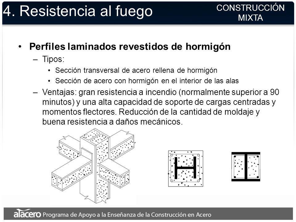 4. Resistencia al fuego Perfiles laminados revestidos de hormigón