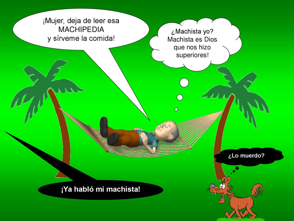 ¡Mujer, deja de leer esa MACHIPEDIA y sírveme la comida!