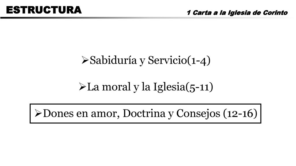 1 Carta a la Iglesia de Corinto