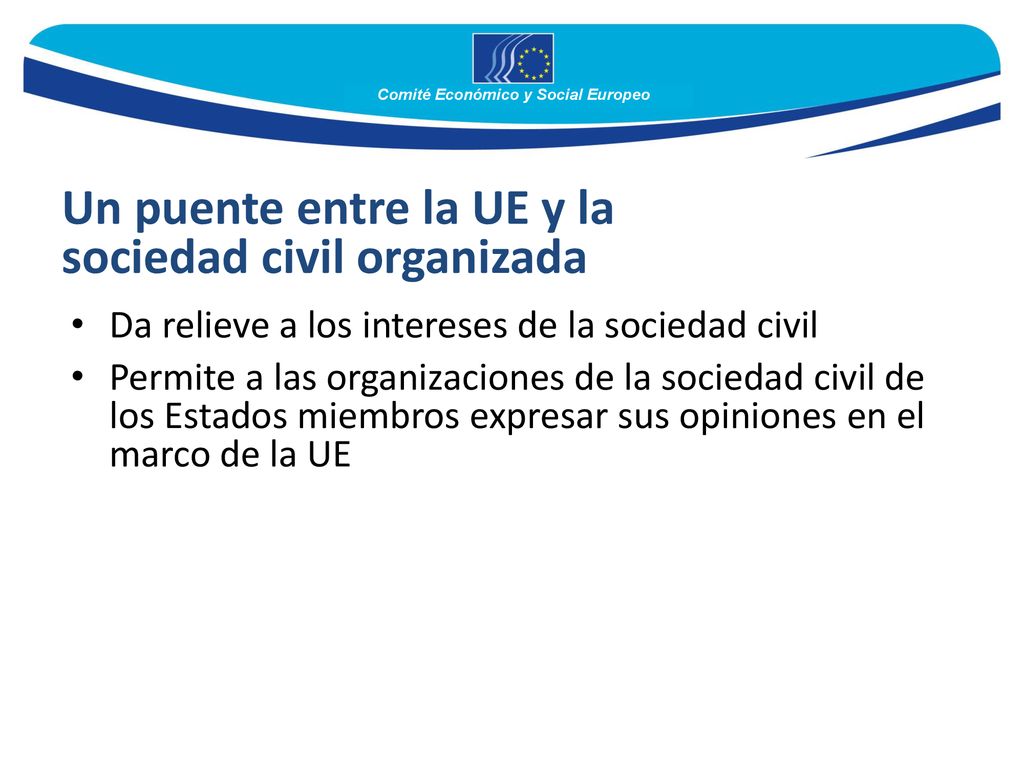 Un puente entre la UE y la sociedad civil organizada