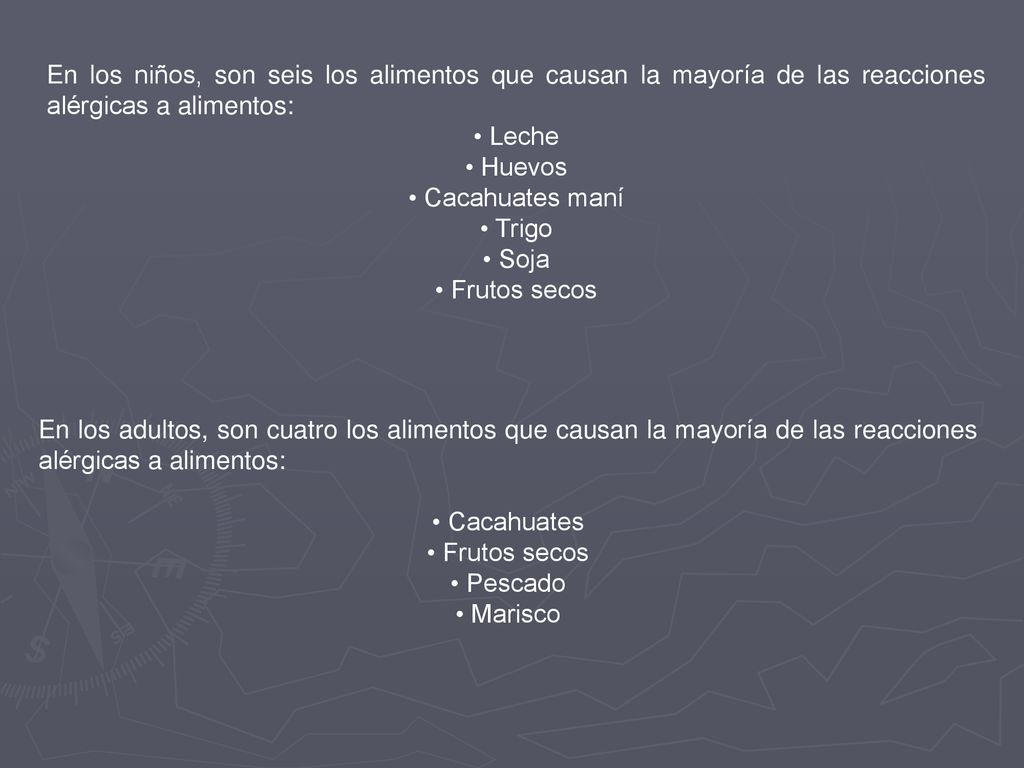En los niños, son seis los alimentos que causan la mayoría de las reacciones alérgicas a alimentos: