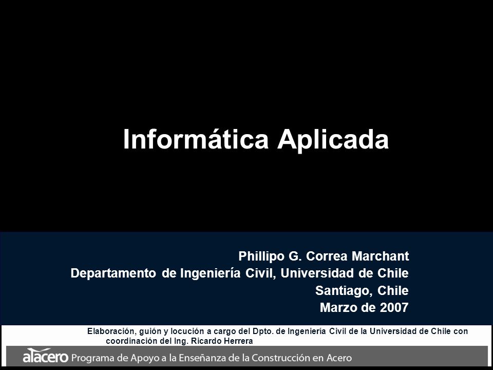 Informática Aplicada Phillipo G. Correa Marchant