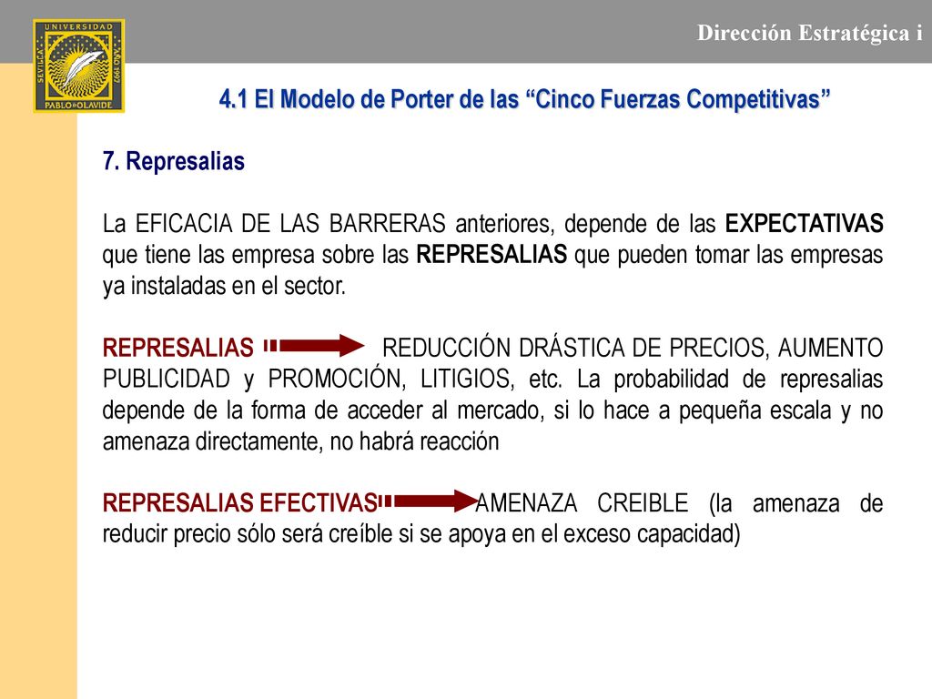 4.1 El Modelo de Porter de las Cinco Fuerzas Competitivas