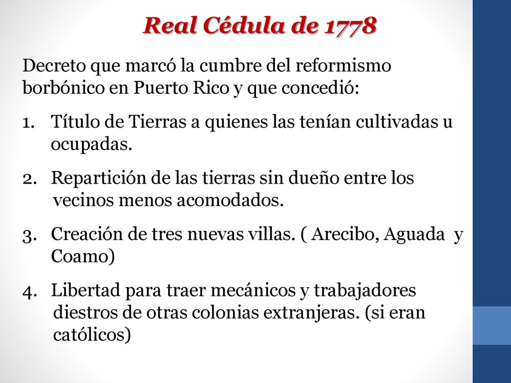 Real Cédula de 1778 Decreto que marcó la cumbre del reformismo