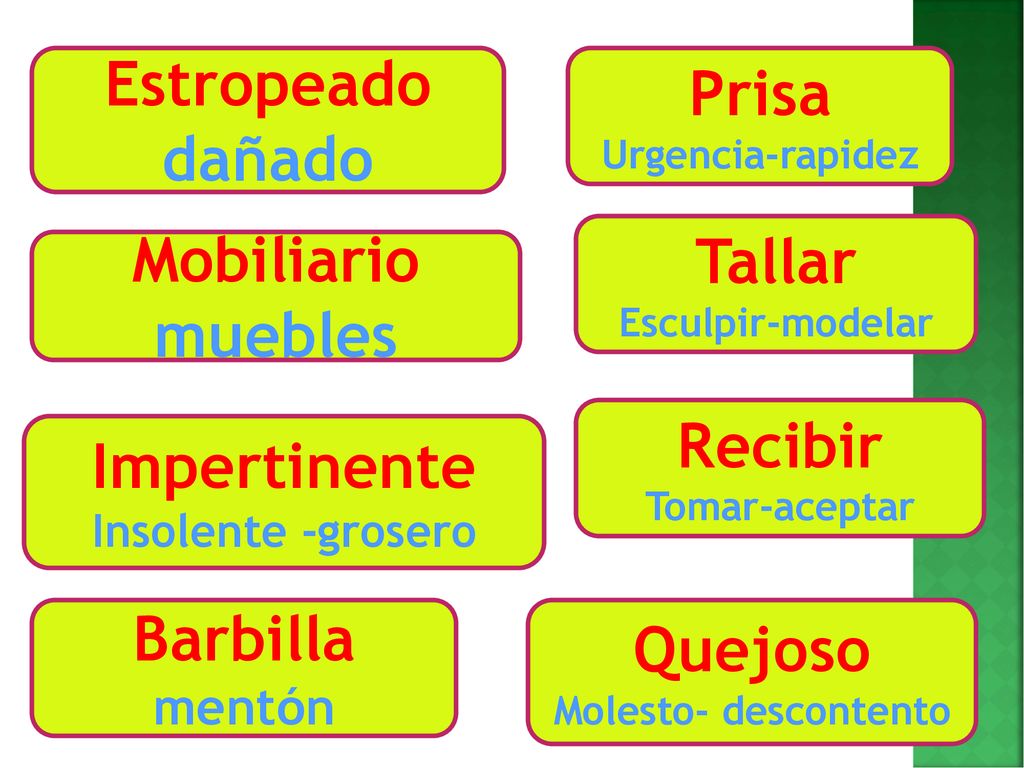 Estropeado dañado Prisa Tallar Mobiliario muebles Recibir Impertinente