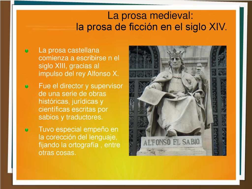 La prosa medieval: la prosa de ficción en el siglo XIV.