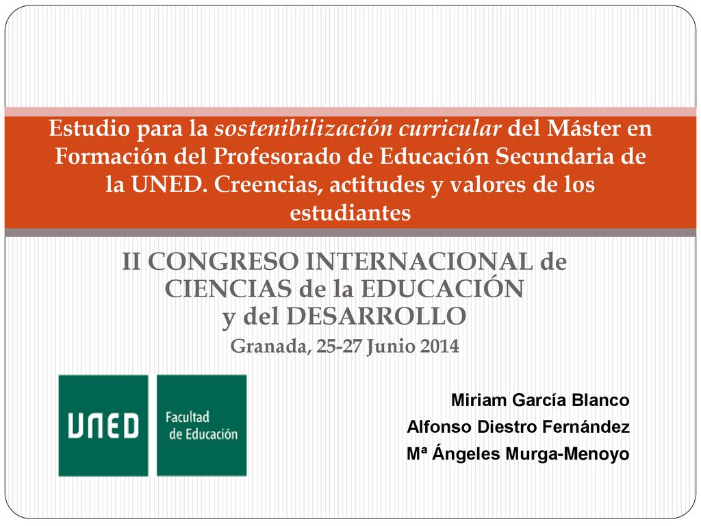 II CONGRESO INTERNACIONAL de CIENCIAS de la EDUCACIÓN y del DESARROLLO