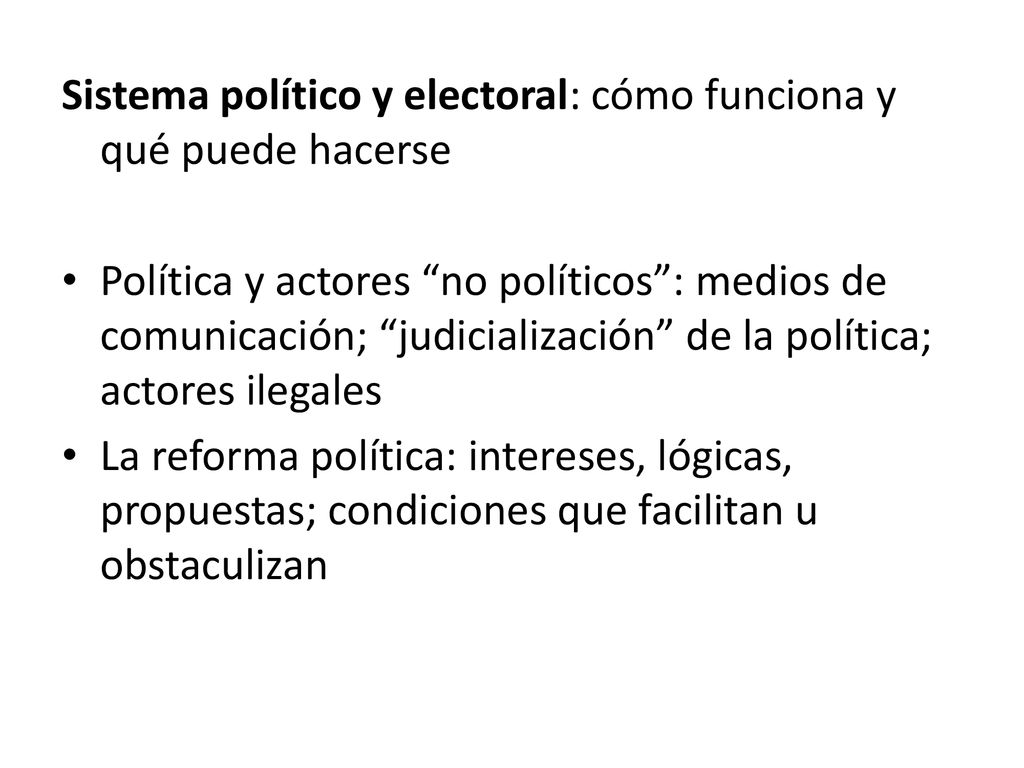 Sistema político y electoral: cómo funciona y qué puede hacerse